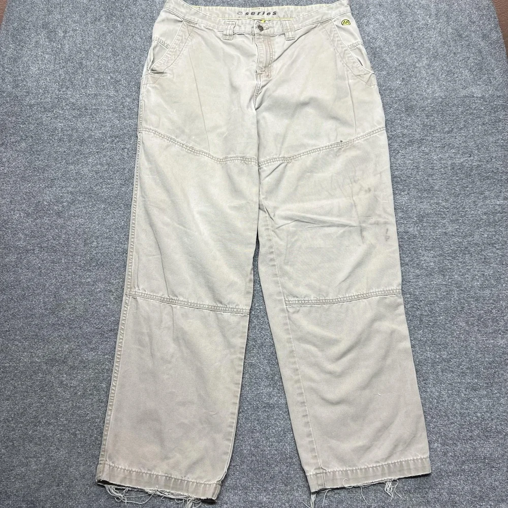 The North Face A5 Series Pants Mens 38 Beige Canvas Khakis Relaxed Fit Casual